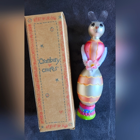 Cranbury Crafts Glass Easter Bunny Ribbit Figure Ornament Figure - Picture 1 of 4